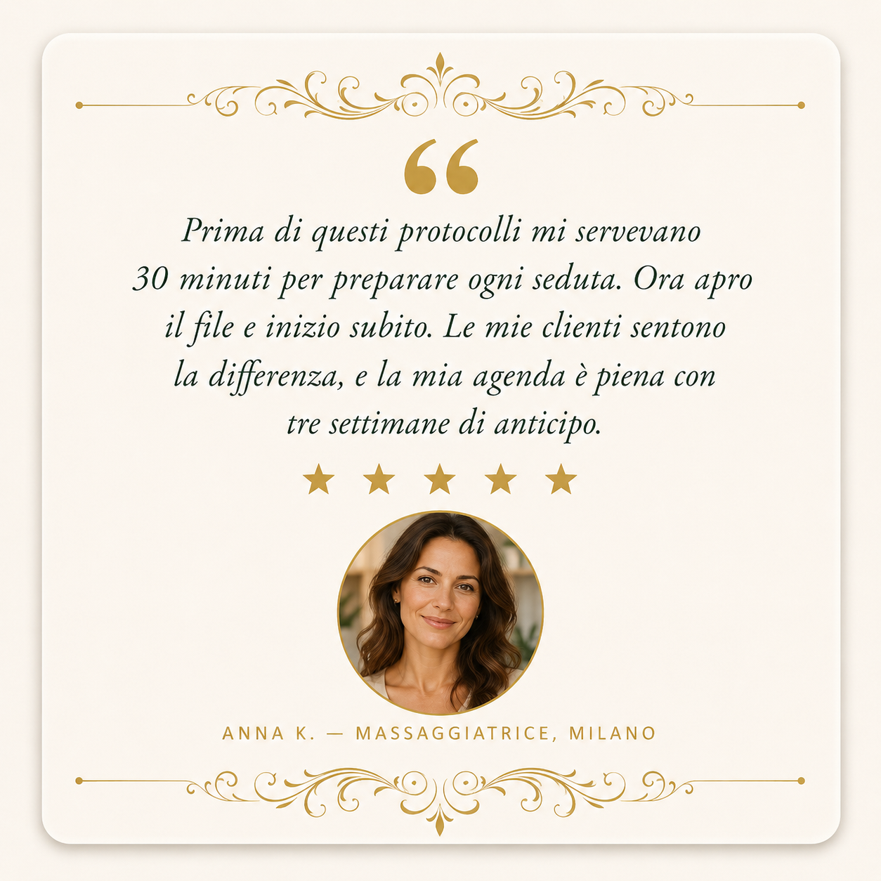 Testimonianza di Anna K., massaggiatrice, Milano
