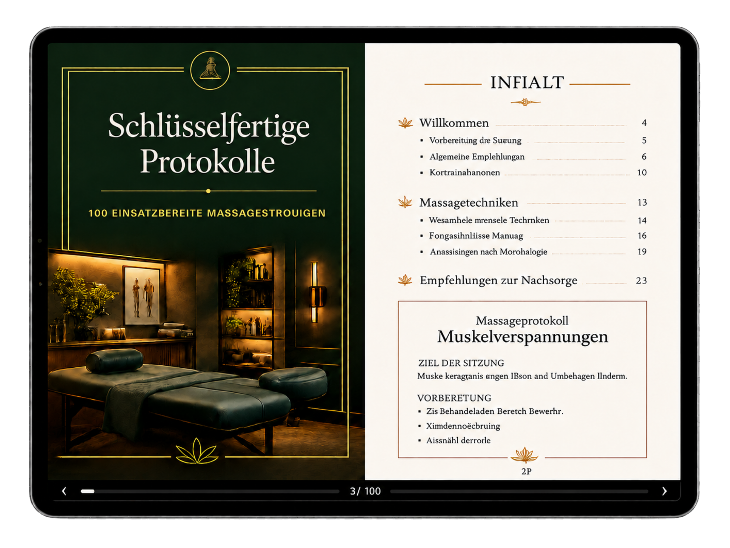 Schlüsselfertige Protokolle – Vorschau auf dem Tablet