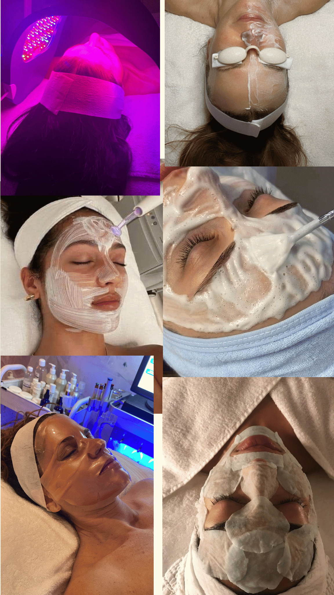 Cliente en cabine — soin du visage